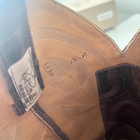 NEW Rod Patrick Mens Cowboy Boots 14.5A Perro Loco Brown Western Square Toe - Picture 9 of 11